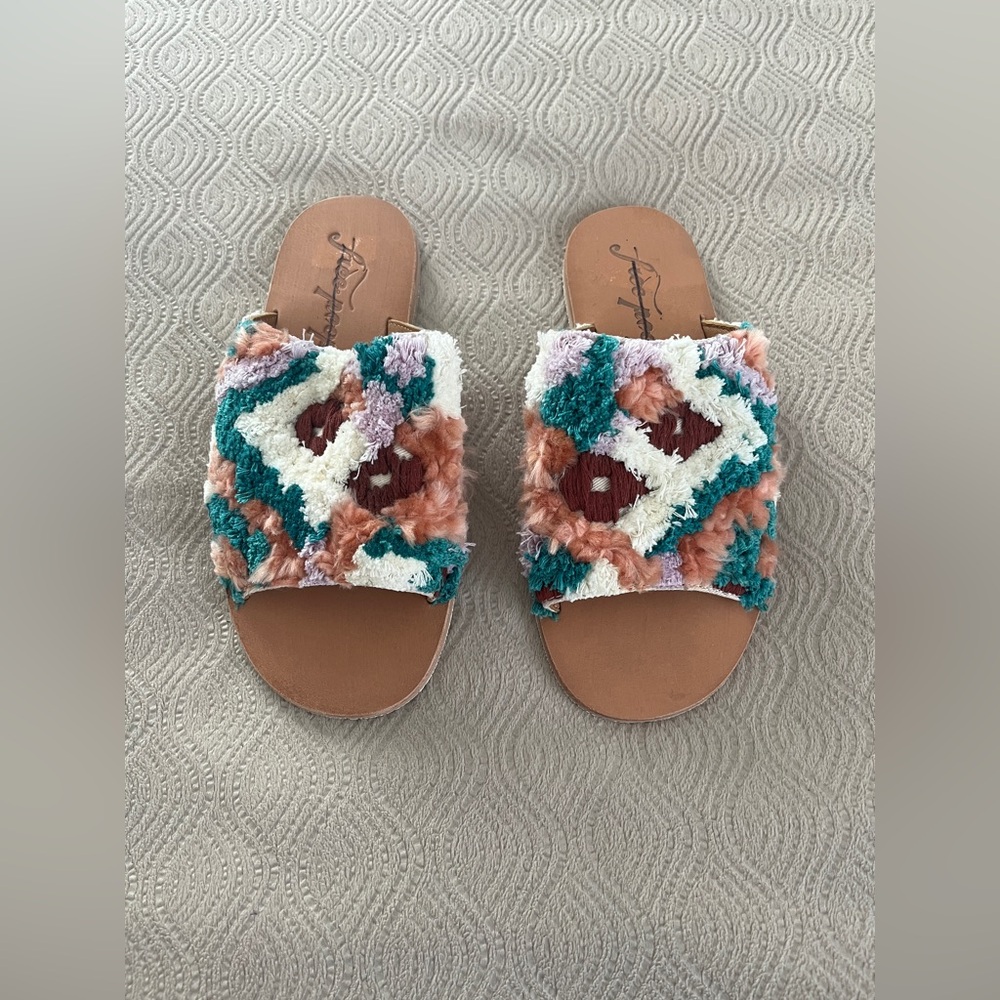 Free People Yuma woven mule Textured Slide Sandals size 38 - Picture 5 of 11